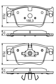 Citroen C5 Aircross Ön Fren Balatası 1.2 PureTech 130 Beygir 2018-2021 BOSCH