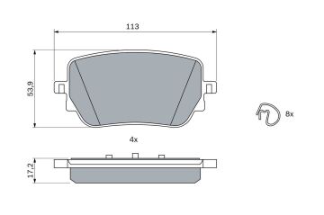Mercedes A Seri W177 Kasa A200 1.3 163 Beygir Arka Fren Balatası AMG Spor Paket 2018 Sonrası BOSCH