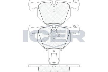 BMW 3 Serisi E46 330i/d Arka Fren Balatası 1999-2005 ICER