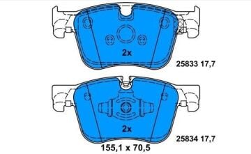 Citroen C5 Aircross Ön Fren Balatası 1.2 PureTech 130 Beygir 2018-2021 ATE ORIGINAL