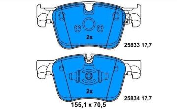 Citroen C5 Aircross Ön Fren Balatası 1.6 PureTech 180 Beygir 2018-2021 ATE ORIGINAL