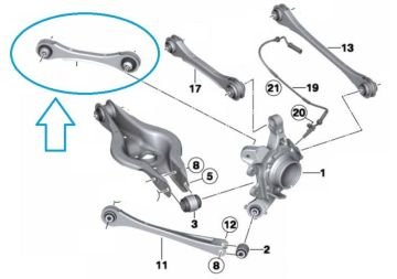 BMW 4 Serisi Gran Coupe F36 Kasa Sağ Arka Salıncak Denge Kolu 2014-2020 FEBI