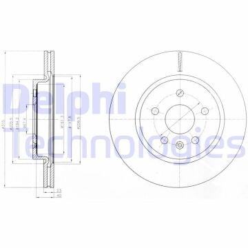 Opel Insignia A Arka Fren Diski 2.0 CDTI 195 Beygir 2008-2016 DELPHI