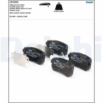 Hyundai i20 Arka Disk Fren Balatası 2009-2014 DELPHI