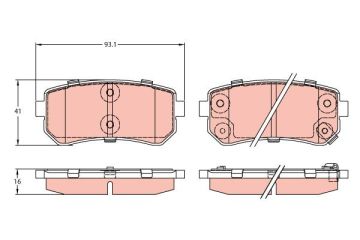 Hyundai Accent Era Arka Disk Fren Balatası 2006-2012 TRW