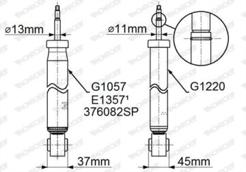 Seat Leon Arka Amortisör Gazlı Sağ Sol Aynı 2006-2012 MONROE