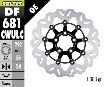 Harley Davidson Sportster 883 Custom Xl883C Arka Fren Diski 292 mm 2004 2010 Arası GALFER DALGALI HAREKETLİ ALÜMİNYUM DİSK