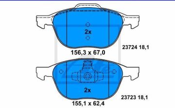 Ford Ecosport Ön Fren Balatası 2015 Sonrası ATE ORIGINAL