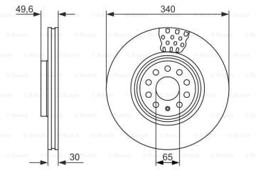 Audi S3 Ön Fren Diski 2.0 TFSI 340 mm Çap 2013-2020 BOSCH