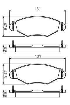 Peugeot 206 Ön Fren Balatası 1.4i / 1.4 HDi / 1.6 1998-2006 BOSCH
