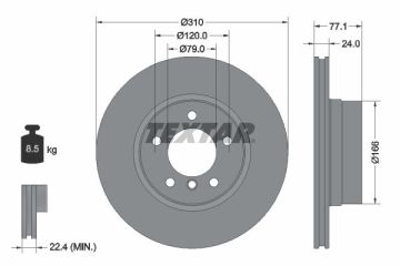 BMW E60 Kasa Ön Fren Diski 525i / 525d 310 mm Çap TEXTAR