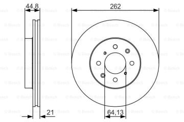 Honda Civic 6 VTEC Ön Fren Diski 1.6 160 Beygir 262 mm Çap 1996-2001 BOSCH