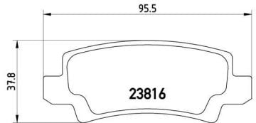 Toyota Corolla E12 Kasa Arka Fren Balatası 2002-2007 BREMBO