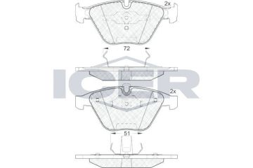 BMW E60 Fren Balatası Ön 520d 177 Beygir 324 mm Disk İçin ICER