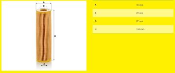 Mercedes E Serisi W211 Kasa E200 Kompressor Yağ Filtresi 1.8 184 Beygir 2002-2009 MANN
