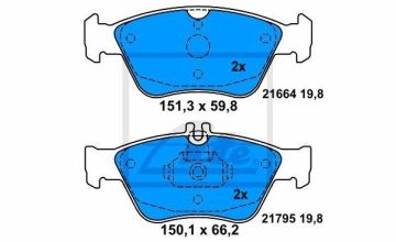 Mercedes 210 Kasa Ön Fren Balatası E220 CDI 125 Beygir 1996-2002 ATE ORIGINAL