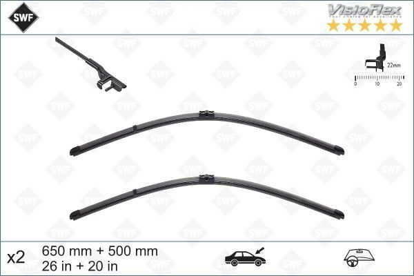 Volvo S40 Ön Silecek Seti Sol Sağ Takım 2004-2005 SWF