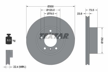 BMW 1 Serisi E87 120i Ön Fren Diski 150 Beygir 3 Kapı 300 mm Çap 2005-2011 TEXTAR