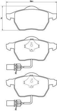 Audi A6 Ön Fren Balatası Küçük Tip 1997-2004 BREMBO