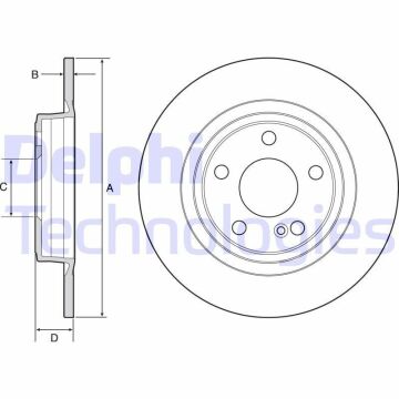 Mercedes CLA Serisi W117 Kasa CLA180 CDI Arka Fren Diski 295 mm Çap Standart Paket 2013-2019 DELPHI