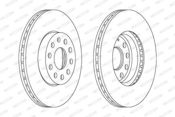 Volkswagen Golf 5 Ön Fren Diski 1.9 TDI 105 Beygir 288 mm Çap 2004-2009 FERODO