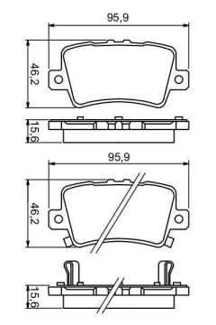 Honda Civic 8 Hatchback Arka Fren Balatası 2006-2011 BOSCH