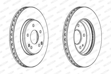 Mercedes 170 Kasa SLK200 / SLK200 K Ön Fren Diski Havalı 288 mm Çap FERODO