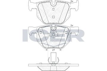 BMW 5 Serisi E60 Arka Balatası 520 / 525 / 530 320 mm Disk İçin 2004-2011 ICER