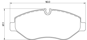 Volkswagen Crafter Ön Fren Balatası 3 - 3.5 Ton Tek Teker Fişli 2006-2016 BREMBO