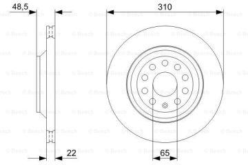 Audi S3 Arka Fren Diski 2.0 TFSI 310 mm Çap 2013-2020 BOSCH