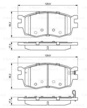 Hyundai i30 Arka Fren Balatası 2008-2011 BOSCH