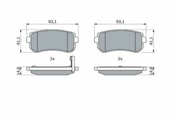 Hyundai i30 Arka Fren Balatası 2008-2011 BOSCH