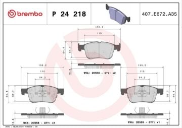 Ford Focus 4 Ön Fren Balatası 1.0 Ecoboost 125 Beygir 2018 Sonrası BREMBO
