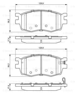 Hyundai Tucson Arka Fren Balatası Manuel El Freni İçin 2015-2020 BOSCH