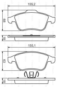 Renault Laguna 3 Ön Fren Balatası 2.0 dci 2008-2015 BOSCH
