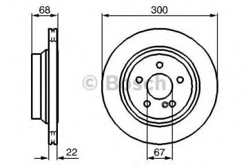 Mercedes CLS Serisi 219 Kasa Arka Fren Diski Havalı 300 mm Çap 2005-2011 BOSCH