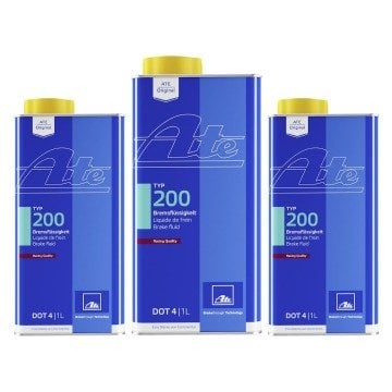 Ate Typ 200 Dot 4+ Yüksek Performanslı Fren Hidrolik Yağı 3lü Ekonomik Paket / 3 x 1 Litre