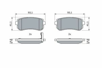 Hyundai iX35 Arka Fren Balatası 2.0 Dizel 184 Beygir 2010-2015 BOSCH