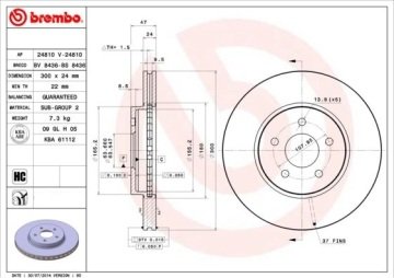 Ford Mondeo 3 Ön Fren Diski 300 mm Çap 2001-2007 BREMBO