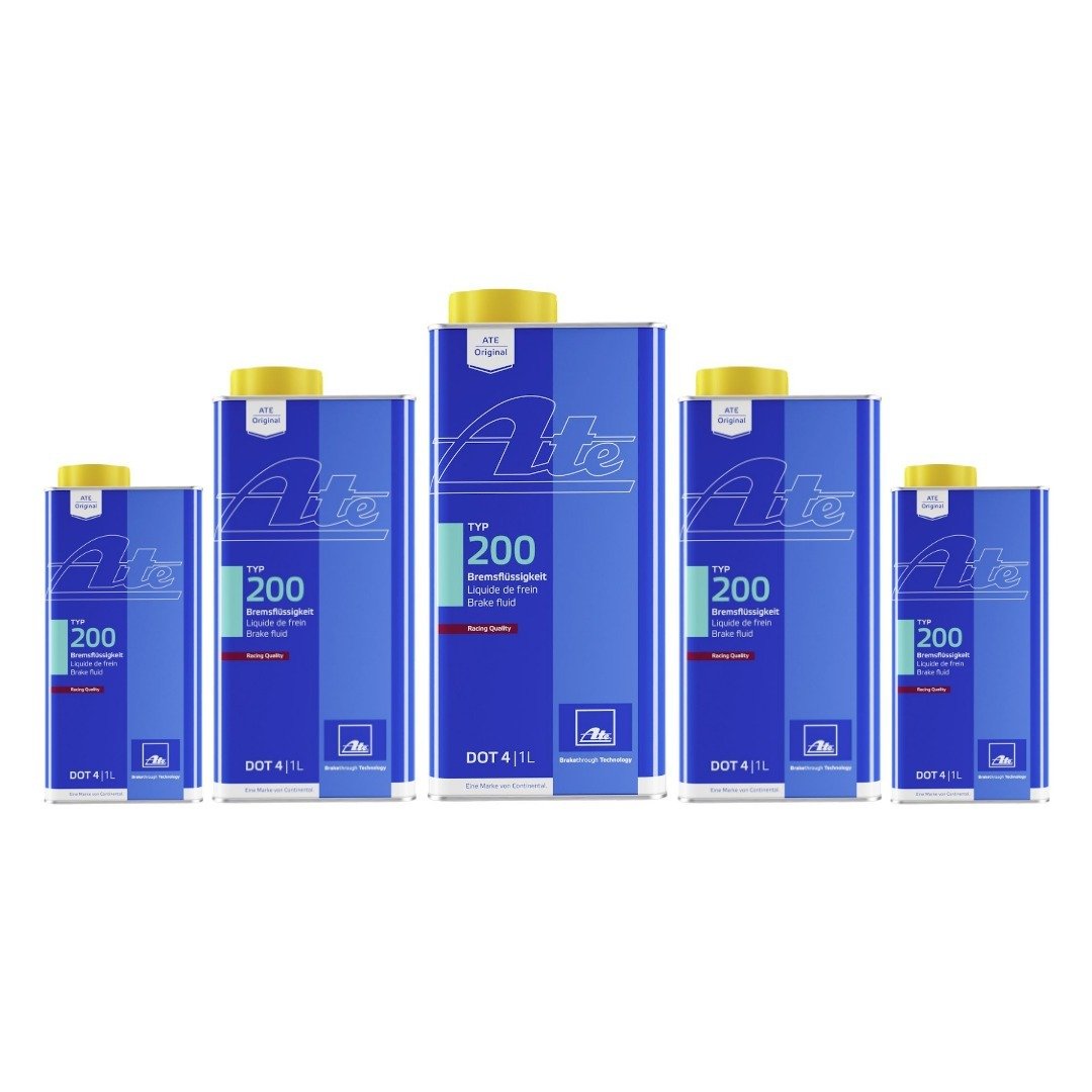Ate Typ 200 Dot 4+ Yüksek Performanslı Fren Hidrolik Yağı 5li Ekonomik Paket / 5 x 1 Litre