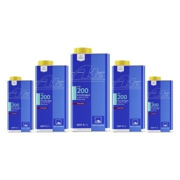 Ate Typ 200 Dot 4+ Yüksek Performanslı Fren Hidrolik Yağı 5li Ekonomik Paket / 5 x 1 Litre