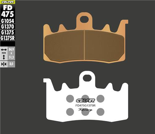 BMW R 1250 RT Ön Fren Balatası Tek Pimli 2019-2024 GALFER SİNTER METAL SERAMİK SPORT / RACING