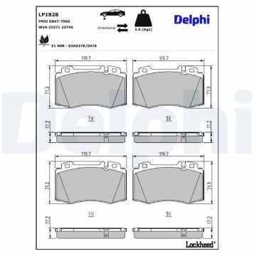 Mercedes C Serisi W203 Kasa C220 Ön Fren Balatası AMG Spor Paket İçin 2001-2004 DELPHI
