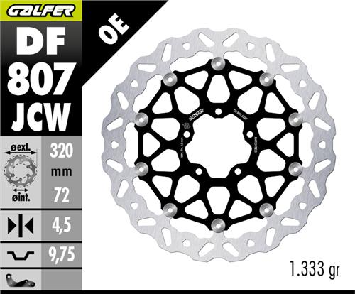 Ducati Desert X Ön Fren Diski 320 mm 2021 Sonrası GALFER DALGALI HAREKETLİ ALÜMİNYUM DİSK