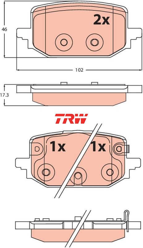 Nissan Qashqai J12 Arka Fren Balatası 1.5 e-Power 190 Beygir 2021 Sonrası TRW