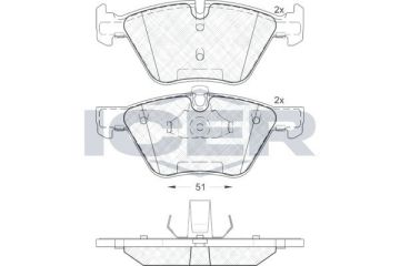 BMW 3 Serisi E90 320d Ön Fren Balatası 2005-2007 ICER