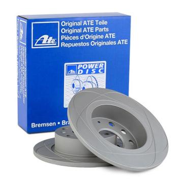 Volkswagen Golf 6 Performanslı Arka Fren Diski 1.6 102 Beygir 253 mm Çizgili 2009-2012 ATE POWER DISC