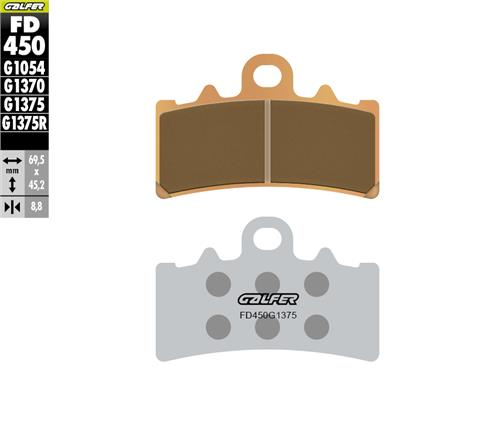 KTM 200 DUKE Ön Fren Balatası ABS'siz Modellere 2012-2023 GALFER SİNTER METAL SERAMİK SPORT