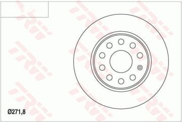 Seat Leon 3 Arka Fren Diski 1.4 TSI Elektrikli El Freni İçin 272 mm Çap 2013-2020 TRW