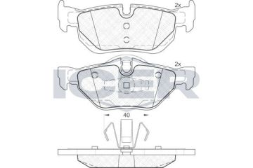 BMW 3 Serisi E92 320i / 320d / 325i Arka Fren Balatası 2007-2012 ICER